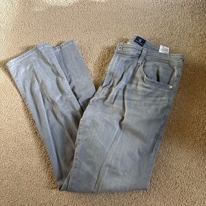 AG Everett Gray Slim Straight Jeans - 36x32